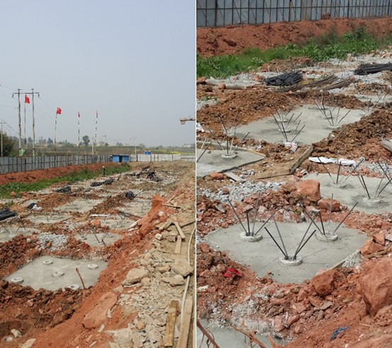 �Ĵ�������Դ�Ƽ����޹�˾�½�����һ��׮����ʩ���ֳ�ʵ�գ�